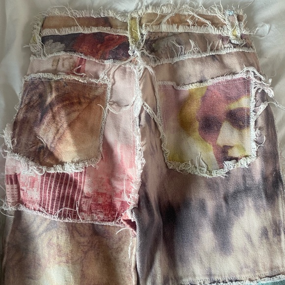 Jaded London pink and patterned Denim - Picture 3 of 4